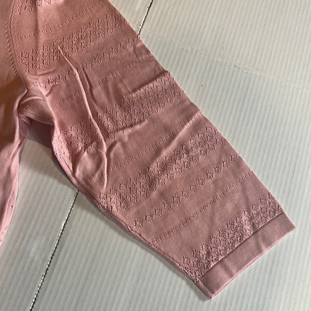 NWT Alfred Dunner Pink Open Front Knit Cardigan Sweater attached ruffle shirt 3x - Picture 10 of 10